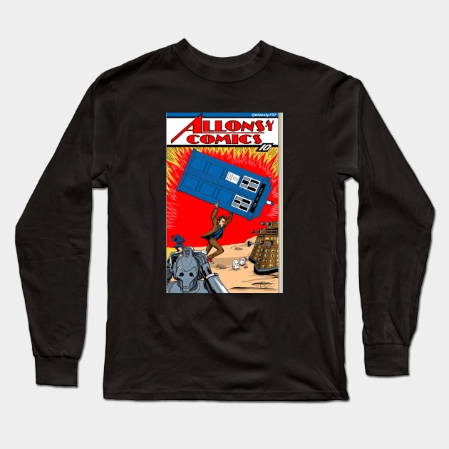 Allons-Y Comics Long Sleeve T-Shirt by blakely737